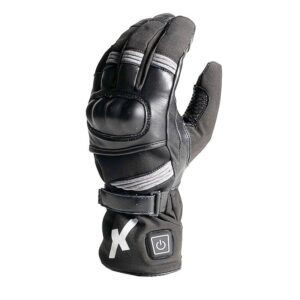 Gants chauffants DXR ETNA en cuir avec coque dorsale et batteries