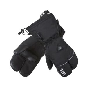 Gants chauffants Keis G301 en cuir et nylon avec système chauffant