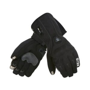 Gants chauffants Keis G701 en textile avec manchette et protections