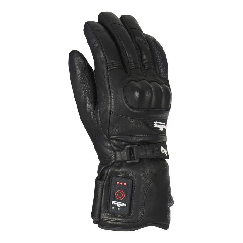 Gants Furygan Heat Blizzard pour femme en cuir noir chauffants