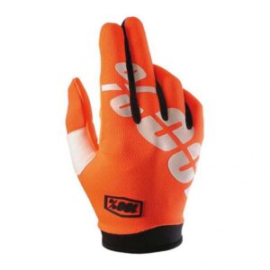 Gants cross 100% Itrack orange, modèle motocross proposé en taille 2XL
