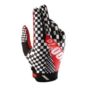 Gants cross 100% Ridefit Legend noir et rouge, taille S, pour motocross