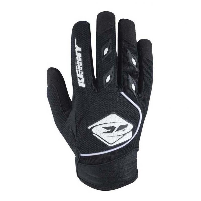 Gants cross Kenny Track noirs avec fermeture velcro au poignet