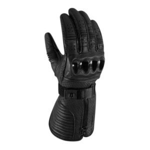 Gants ICON 1000 FAIRLADY noirs en cuir de vachette à manchette longue