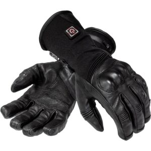 Gants chauffants BLH BE WARM en cuir de chèvre avec manchette longue