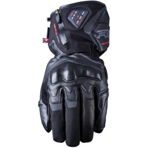 Gants chauffants Five HG1 EVO WP en cuir noir avec protections et batteries