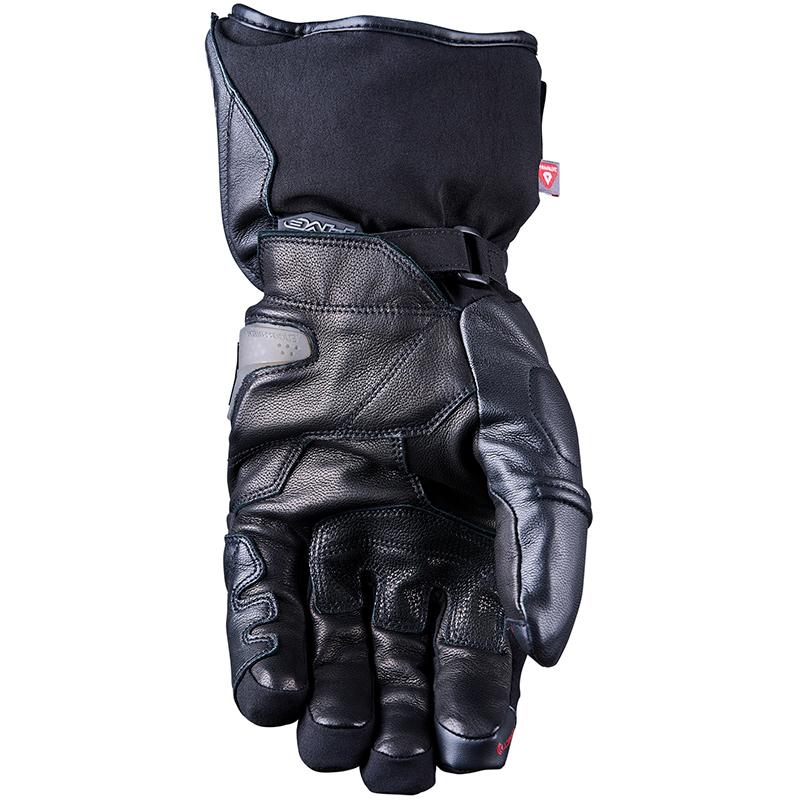 Gants chauffants Five HG1 EVO WP en cuir noir avec protections et batteries — vue 2